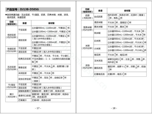 九陽豆?jié){機(jī)米糊食譜