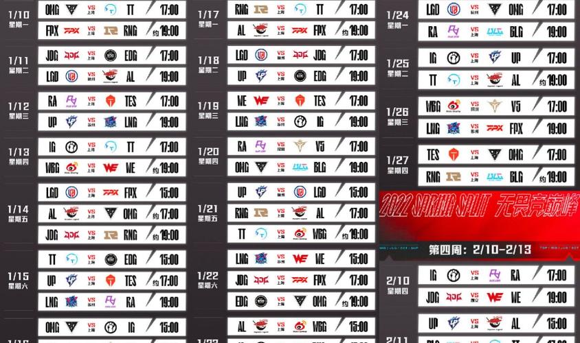 lpl夏季賽2021賽程表