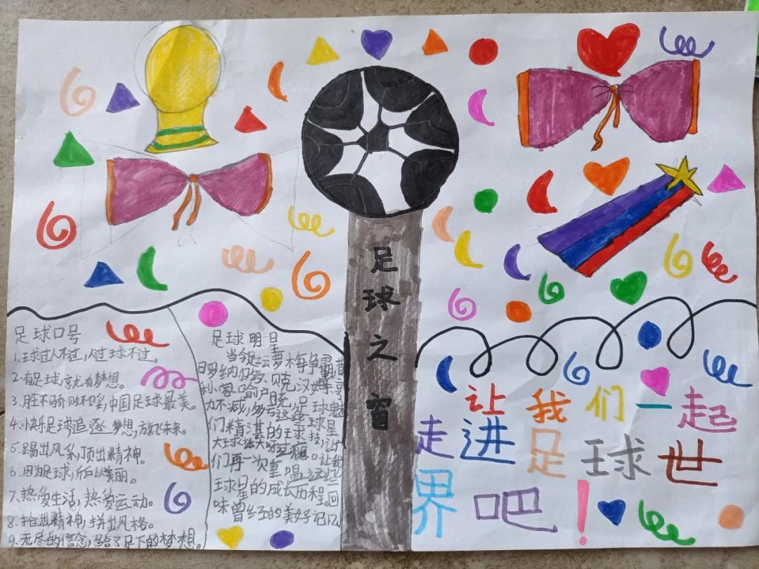 二年級足球手抄報繪畫（我館聯合京溪小學開展“走進足球世界·共創足球文化”手抄報活動）