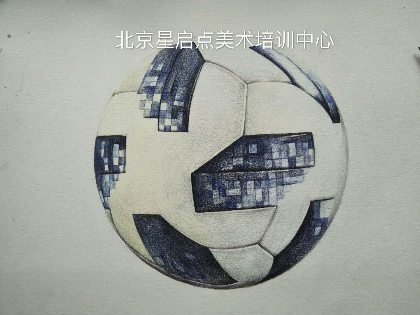 足球籃球排球皮球怎么畫呢（彩鉛教程｜2018世界杯比賽用球（TELSTAR2018））