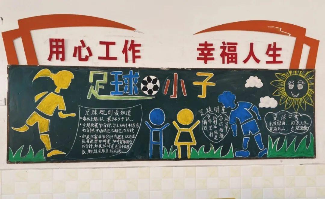 有關足球的黑板報構思圖（阜南校園足球文化黑板報：一墻一處皆教育，浸潤無聲促成長）