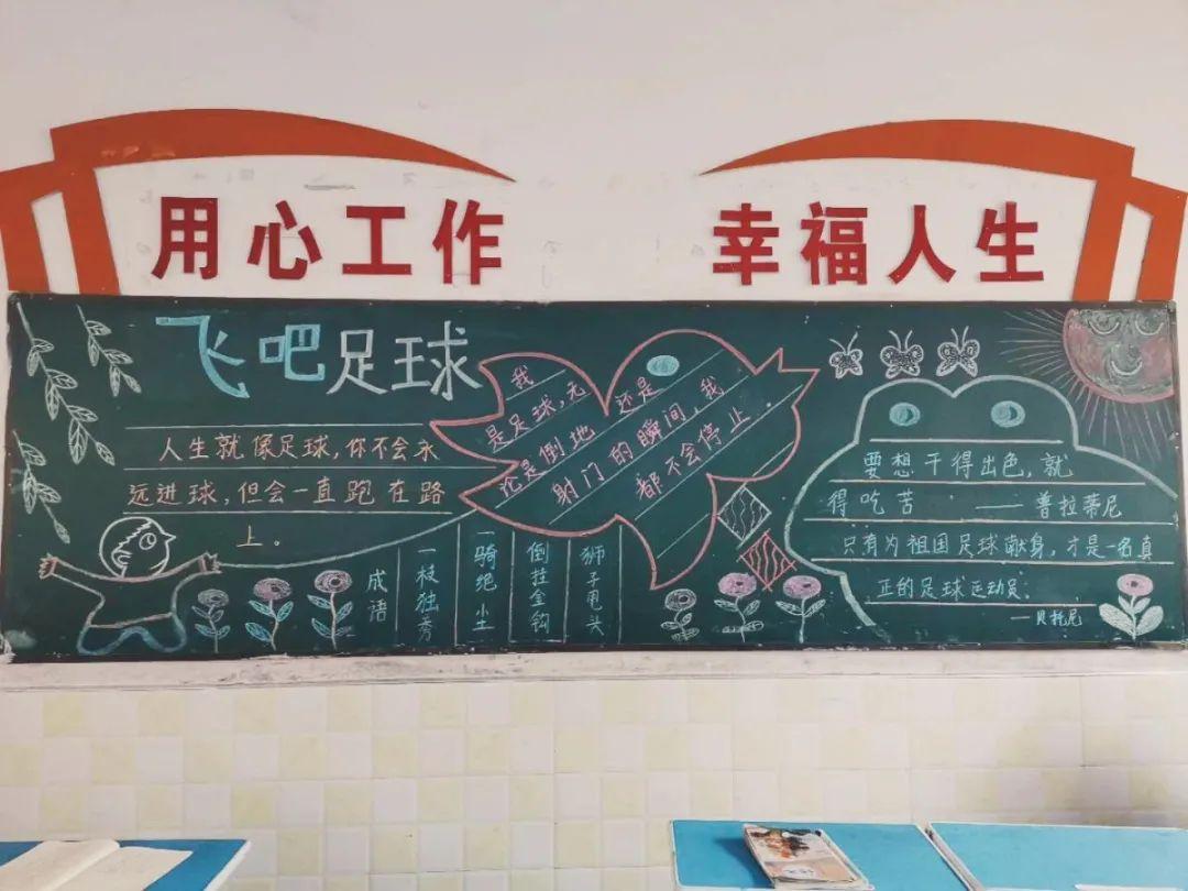 有關足球的黑板報構思圖（阜南校園足球文化黑板報：一墻一處皆教育，浸潤無聲促成長）
