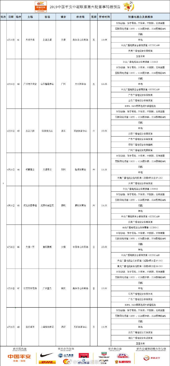國安直播電視（臨時調整：北京國安客戰華夏幸福由CCTV5+改為CCTV5直播）